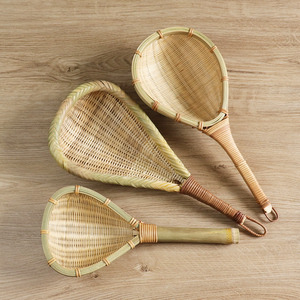 竹编制品竹漏勺厨房家用沥水竹篮子竹筐竹筛子淘米勺子捞勺火锅勺