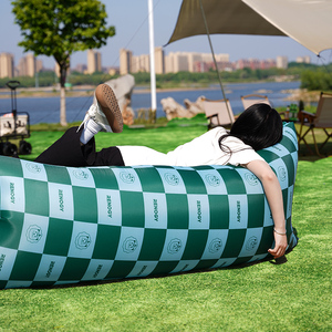 户外懒人加厚充气床垫沙发野餐露营午休便携式睡袋情侣沙滩音乐节