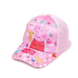 小猪佩奇儿童帽子夏季男女童网眼棒球帽宝宝透气鸭舌帽遮阳太阳帽