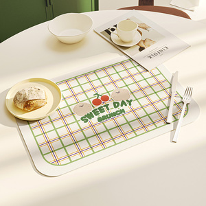 日式皮革儿童餐垫防油防水西餐垫高级感餐桌隔热杯垫防烫碗垫桌垫