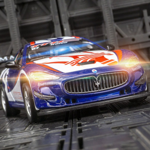 1:32仿真玛莎拉蒂MC GT4拉力赛车模型合金车模声光回力金属摆件车