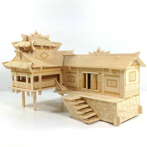 小木屋模型木质创意手工小屋diy大别墅组装房子木头立体拼图成人