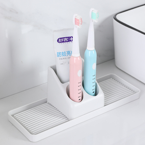 卫生间牙刷架电动牙刷座牙膏收纳盒置物架沥水牙具座台式洗漱套装