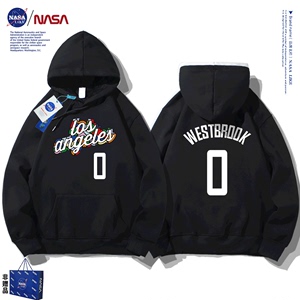 NASA联名篮球运动美式威斯布鲁克威少卫衣男针织纯棉外套