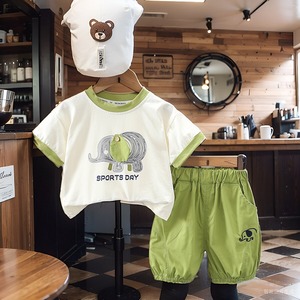 男童2024新款夏季短袖套装洋气潮宝宝夏装衣服婴儿童装小孩两件套