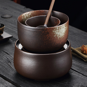 陶瓷煮茶器套装温茶器电陶炉黑茶合璧煮茶碗炭炉干泡碗古法煮茶壶