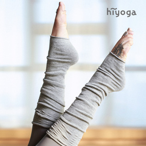 hiyoga秋冬瑜伽袜套薄款专业防滑女中长筒普拉提运动过膝护腿袜子