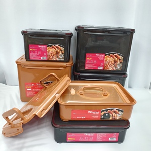 韩国原装进口食品级密封保鲜盒子冰箱果蔬大小容量泡辣白菜腌咸菜