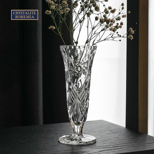 捷克进口BOHEMIA欧式水晶玻璃花瓶 插花小号透明花瓶客厅装饰摆件