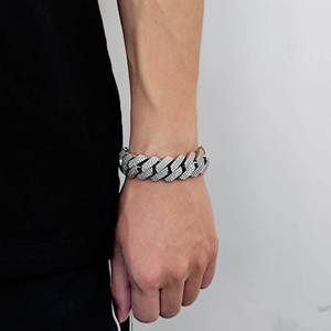 ircon Diamond Cuban Chain Thick Trendy Brand Men's Bracelet