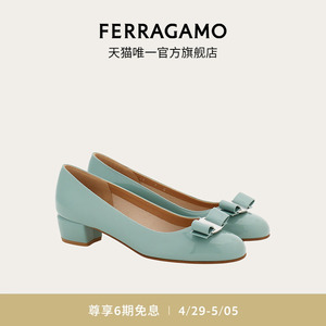 【6期免息】FERRAGAMO菲拉格慕女士Vara蝴蝶结高跟鞋768776