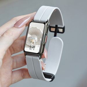 『臻选质造』适用华为苹果安卓vivoppo荣耀正品新款智能手表来电提醒心率多功能健康检测硅胶运动手环女