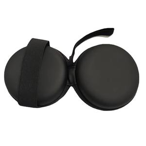 2024新款墨镜折叠拉链便携时尚皮质圆形眼镜盒个性收纳包收纳盒