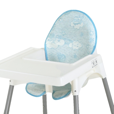 宝宝餐椅靠背垫儿童凉席一体婴儿垫子充气坐垫椅套靠垫夏天椅子冰
