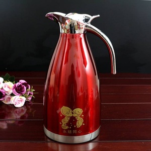 。保温壶婚庆大红色新婚印花大容量热水瓶喜壶结婚礼品水壶礼