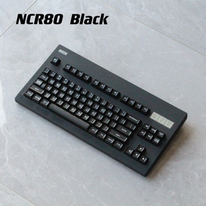 黑色NCR80复古机械键盘无门牙87客制化键盘套件DIY樱桃老qmk vial