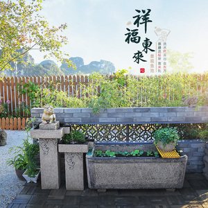 汉韵堂中式流水摆件庭院院子花园阳台户外布置造景鱼池水景小鱼缸