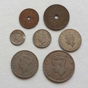 【小格】南罗得西亚 1942-1947 乔治六世  7枚套 硬币