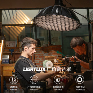 鑫威森lightlux 85/105cm快装16杆广角雷达罩便携快装柔光罩摄影摄像器材摄影附件通用保荣口可选130cm