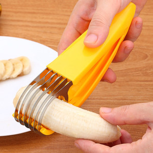 不锈钢香蕉切片器火腿肠切片神器花样水果切香蕉切香肠黄瓜切片器