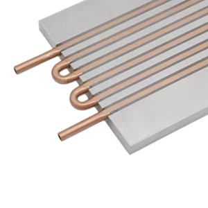 非标定制铝水冷板压铜管CNC加工LED大功率水冷风冷散热板摩擦焊接
