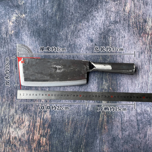 弹簧钢猪骨刀专用劈猪头手工锻打易群砍骨刀商用剁牛骨羊骨锋利刀