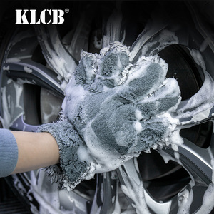 KLCB苛力洗车手套毛绒熊掌擦车打沫专用手擦加绒加厚刷车不伤漆面