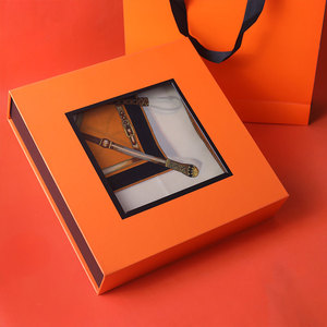 礼品盒礼物盒大号正方形开窗翻盖礼盒高档礼盒围巾丝巾包装盒空