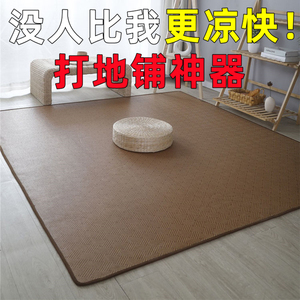 日式凉席客厅地毯卧室床边藤席地垫榻榻米睡觉打地铺地面地板铺垫