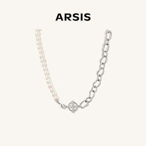ARSIS流光拼接项链小众设计感锁骨链饰品轻奢高级感时尚简约女
