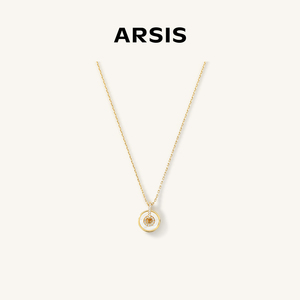 【明星同款】ARSIS如意扣项链女简约小众设计感法式气质贝母925银
