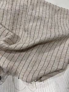 水洗复古慵懒棉麻条纹色织布料桌布 窗帘 包包抱枕各种服装面料