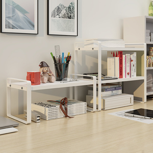 冰箱物架办公桌面窗台办公桌架放在置物铁上的文件收纳多层铁艺架