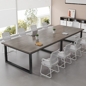 会议桌长条桌简约现代工作台洽谈桌长桌长方形大桌子办公桌椅组合
