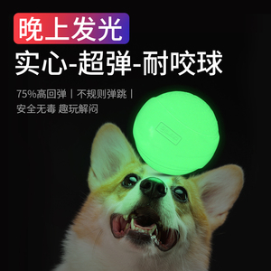 【超弹夜光球】狗狗玩具球耐咬解闷实心球大中小型犬磨牙宠物玩具