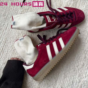 Adidas阿迪达斯男鞋Bermuda三叶草红色复古潮流女鞋板鞋IE7426