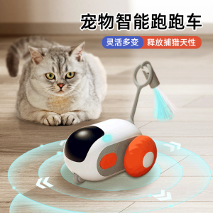 宠物猫咪玩具自嗨解闷神器逗猫棒电动引力跑跑车智能逗猫球小老鼠