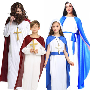 万圣复活节圣母修女表演衣服饰 成人男COS神父牧师传教士话剧装扮