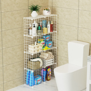 化妆品架子置物架落地大容量可移动卫生间浴室放护肤品的收纳柜子
