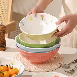 陶瓷汤碗网红烩面碗家用斗笠碗吃螺蛳粉碗高颜值荞麦面碗大碗加厚