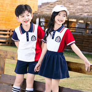 小学生校服春秋装毕业三件套幼儿园园服夏装纯棉套装运动班服表演