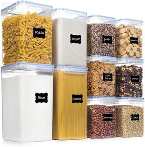 五谷杂粮收纳盒10件套透明塑胶保鲜密封罐收纳盒米桶防潮