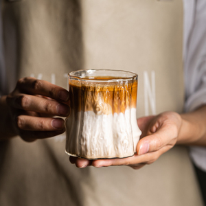 高硼硅玻璃杯dirty咖啡杯美式澳白拿铁简约复古耐高温透明水杯子