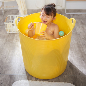 儿童洗澡桶小孩泡澡桶可坐宝宝游泳圆形沐浴桶家用大号婴儿洗澡盆