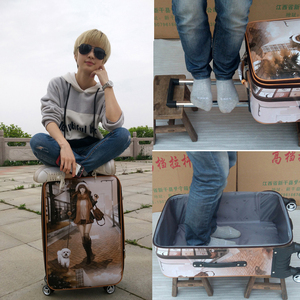 少女行李箱拉杆女韩版个性可爱卡通学生潮大容量密码箱28寸拉杆箱