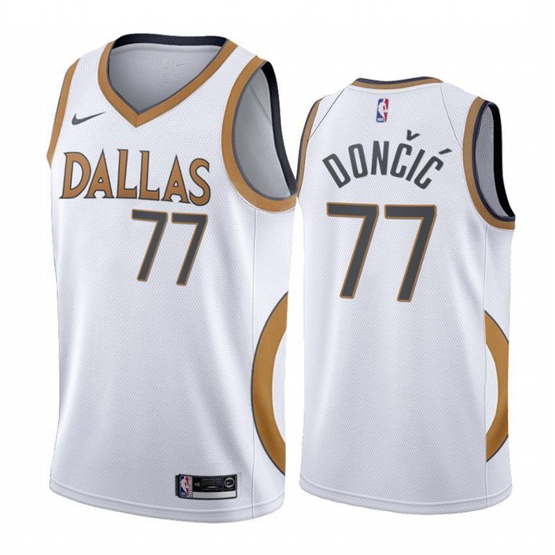 小牛队独行侠77号卢卡东契奇球衣城市版复古绿色篮球裤短诺维茨基