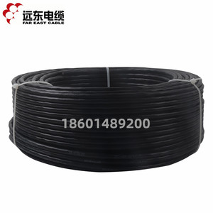 远东电线电缆RVSPV2 4芯0.5 0.75 1平方铜芯双绞屏蔽信号线 黑色