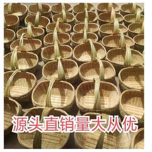 贵州产地竹编手提提篮水果篮子竹篮收纳篮工具篮竹子竹箩竹制品
