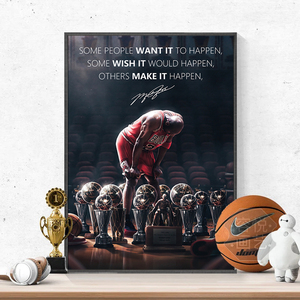 篮球海报装饰画客厅沙发背景墙卧室体育运动壁画NBA球星乔丹挂画