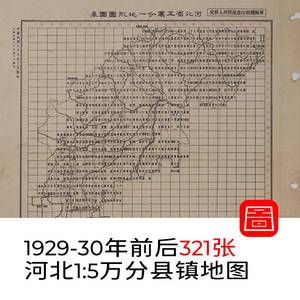 321张民国1930年前后河北省1比5万分县镇电子版老地图高清jpg图片